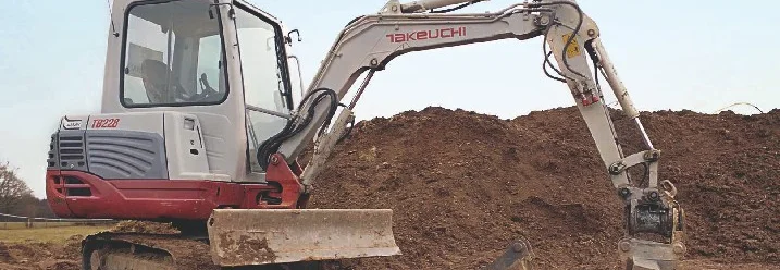Bagger auf einer Baustelle